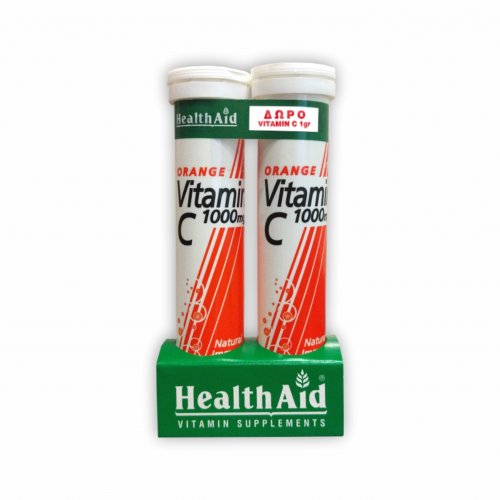 Health Aid Promo Pack Vitamin C 1000mg 2x20 αναβράζουσες ταμπλέτες